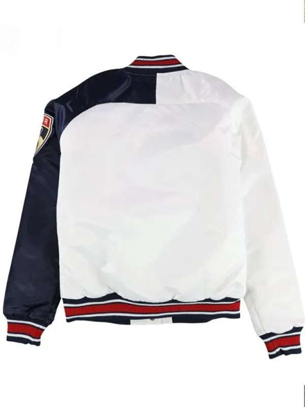 Florida Panthers White Varsity Jacket - detail view