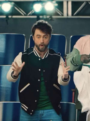 Daniel Radcliffe the Fall and Rise of Reggie Dinkins Varsity Jacket - back view
