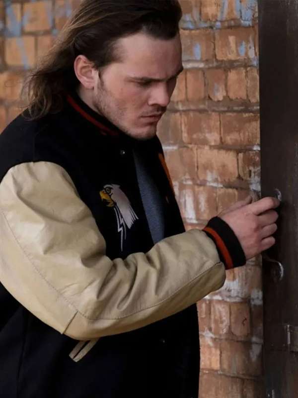 Billy Poe American Rust Varsity Jacket - back view