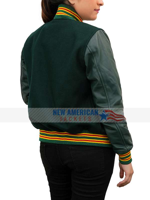 Am I Ok Lucy Green Varsity Jacket