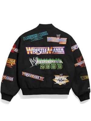 Wrestlemania 21 Black Varsity Jacket - back view