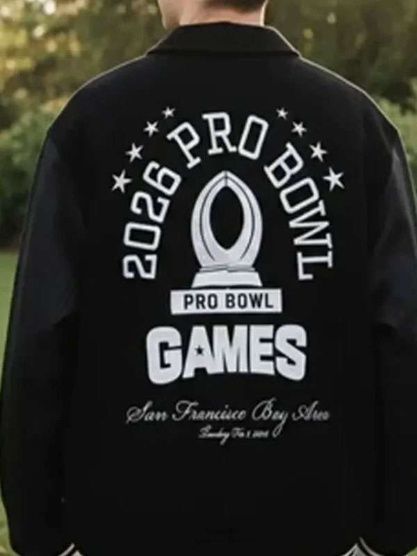 Pro Bowl Games 2026 Black Varsity Jacket - back view