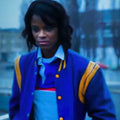 Letitia Wright the Silent Twins Blue Varsity Jacket