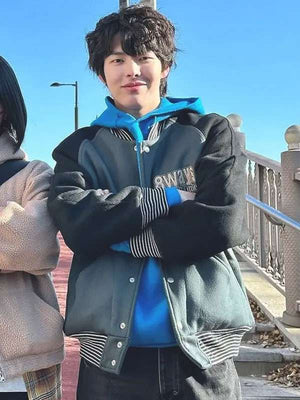 Park Yoon Ho Study Group Varsity Jacket - side view