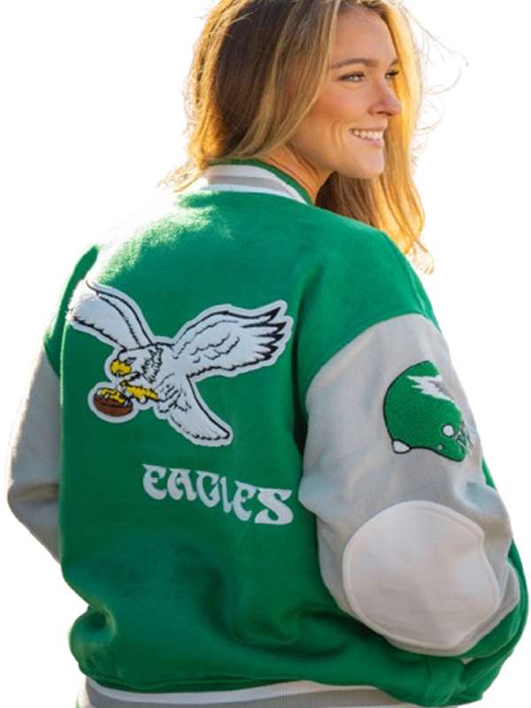 Kylie Kelce Philadelphia Eagles Varsity Jacket - alternate view