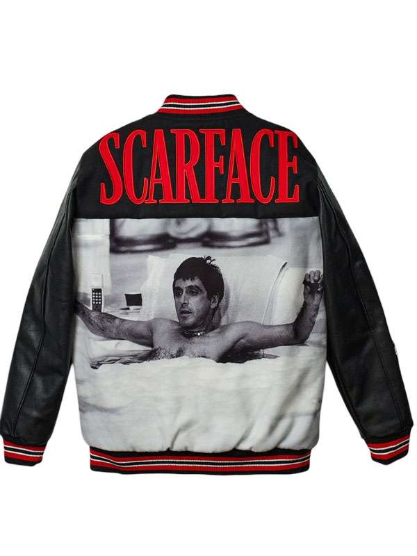 Scarface the World Is Yours Varsity Jacket - back view
