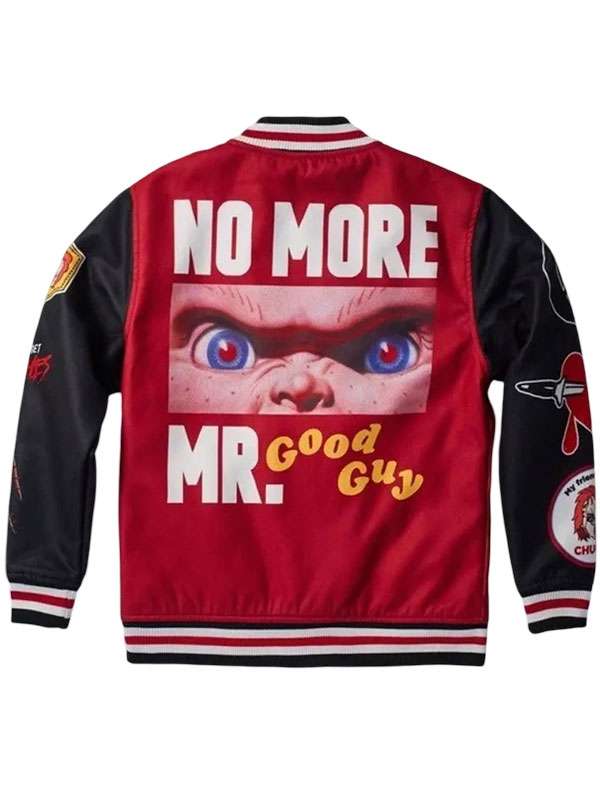 Chucky No More Mr Good Guy Varsity Jacket - back view