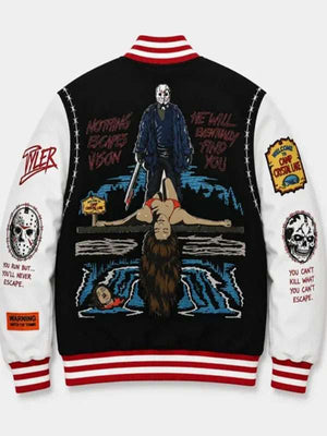Camp Crystal Lake Varsity Jacket - back view