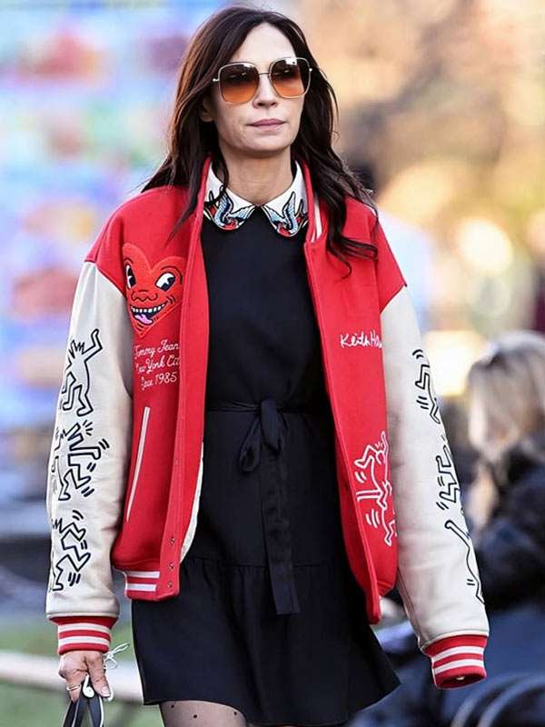 Famke Janssen Varsity Jacket - side view