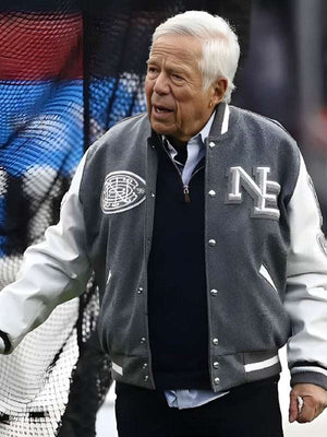 Robert Kraft Letterman Jacket - side view