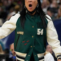 Dawn Staley 54 Green and White Letterman Jacket