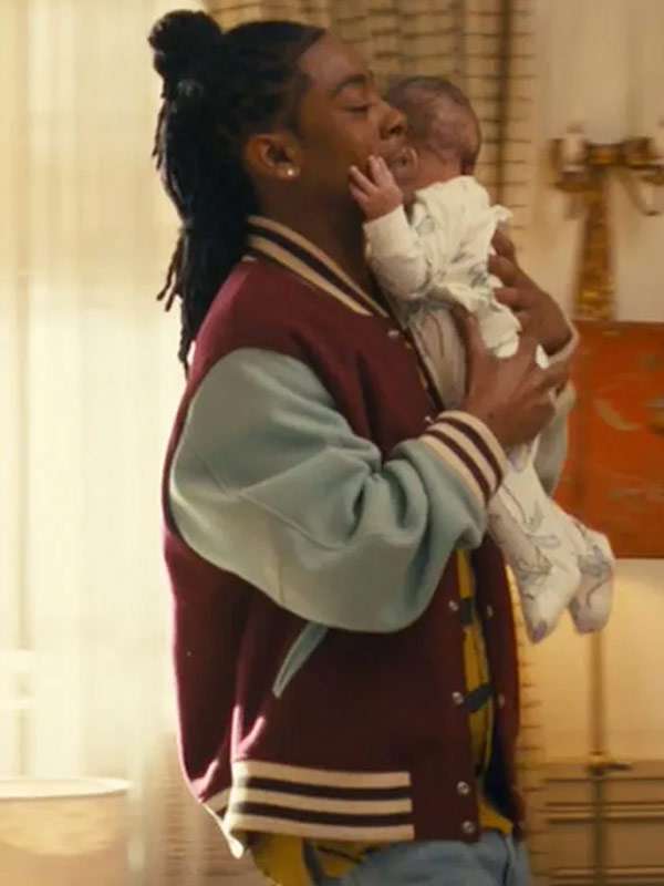Rj Cyler the Burbs Varsity Jacket - side view