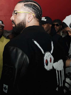 Drake for All the Dogs OVO Varsity Jacket - side view
