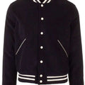 Battle on the Beach Sarah Baeumler Black Varsity Jacket