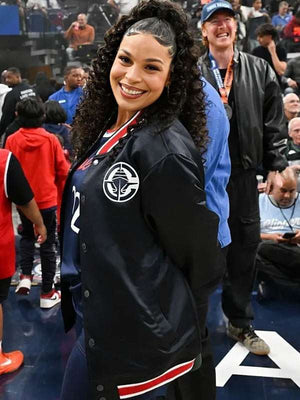 Jordin Sparks Varsity Jacket - side view