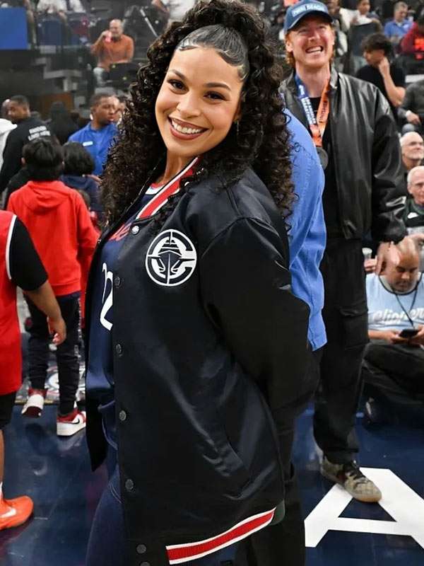 Jordin Sparks Varsity Jacket - side view