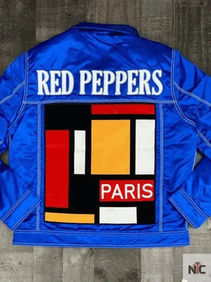 Red Peppers Paris Blue Jacket