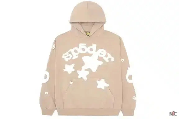 Sp5der Inspired Beluga Light Brown Hoodie