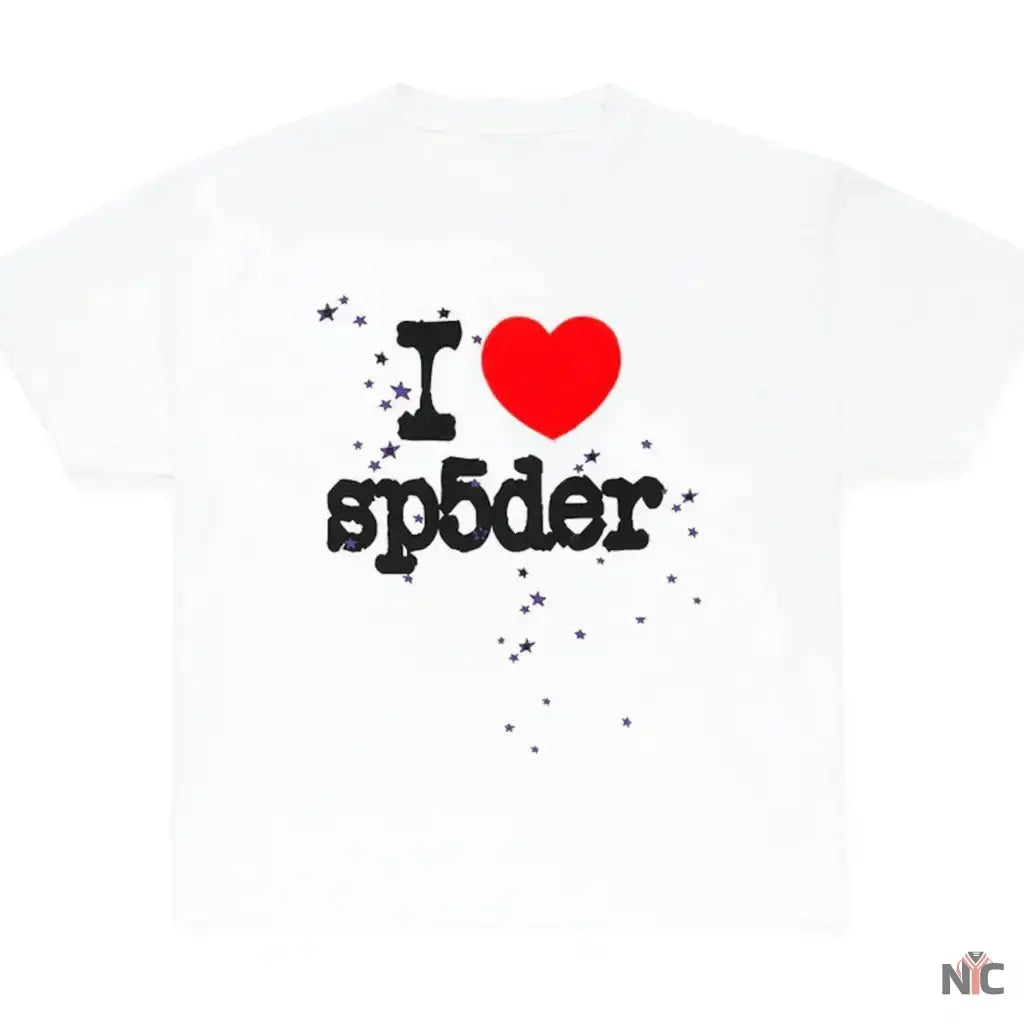 Sp5der I Heart SP5DER Inspired White Tee