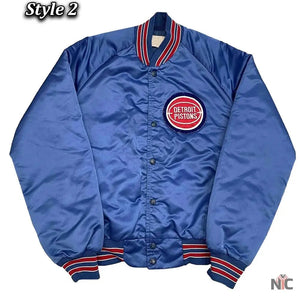Starter 90’s NBA Detroit Pistons Inspired Blue Jacket.