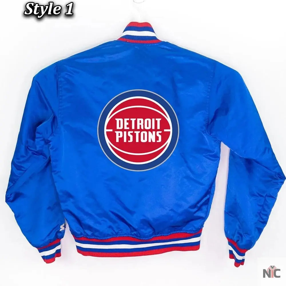 Starter 90’s NBA Detroit Pistons Inspired Blue Jacket.