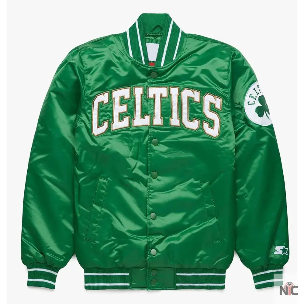 Starter Boston Celtics Inspired Green Satin Jacket