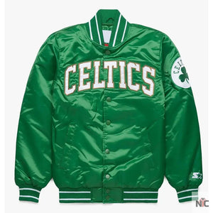 Starter Boston Celtics Inspired Green Satin Jacket