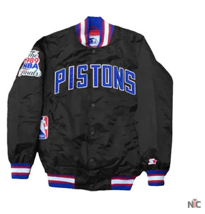 Starter Detroit Pistons NBA Inspired Satin Jacket