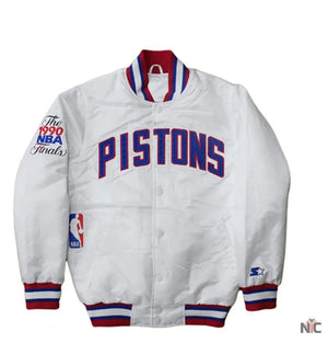 Starter Detroit Pistons NBA Inspired Satin Jacket