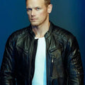 The Couple Next Door 2023 Sam Heughan Black Leather Jacket
