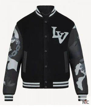 The Kid Laroi Wrong Camo Chains Lv Varsity Jacket