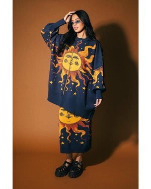 The View 2026 Whoopi Goldberg Sun Print Oversized Sweater