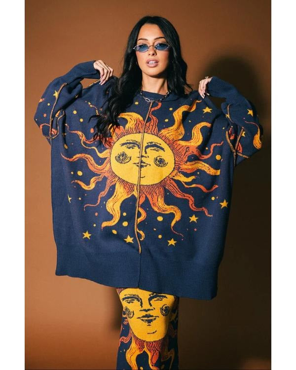 The View 2026 Whoopi Goldberg Sun Print Oversized Sweater