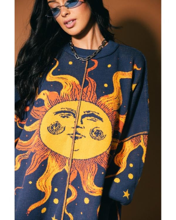 The View 2026 Whoopi Goldberg Sun Print Oversized Sweater