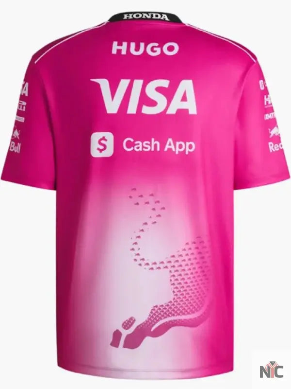 Visa Cash App RB 2025 Grand Prix Miami Pink T-Shirt