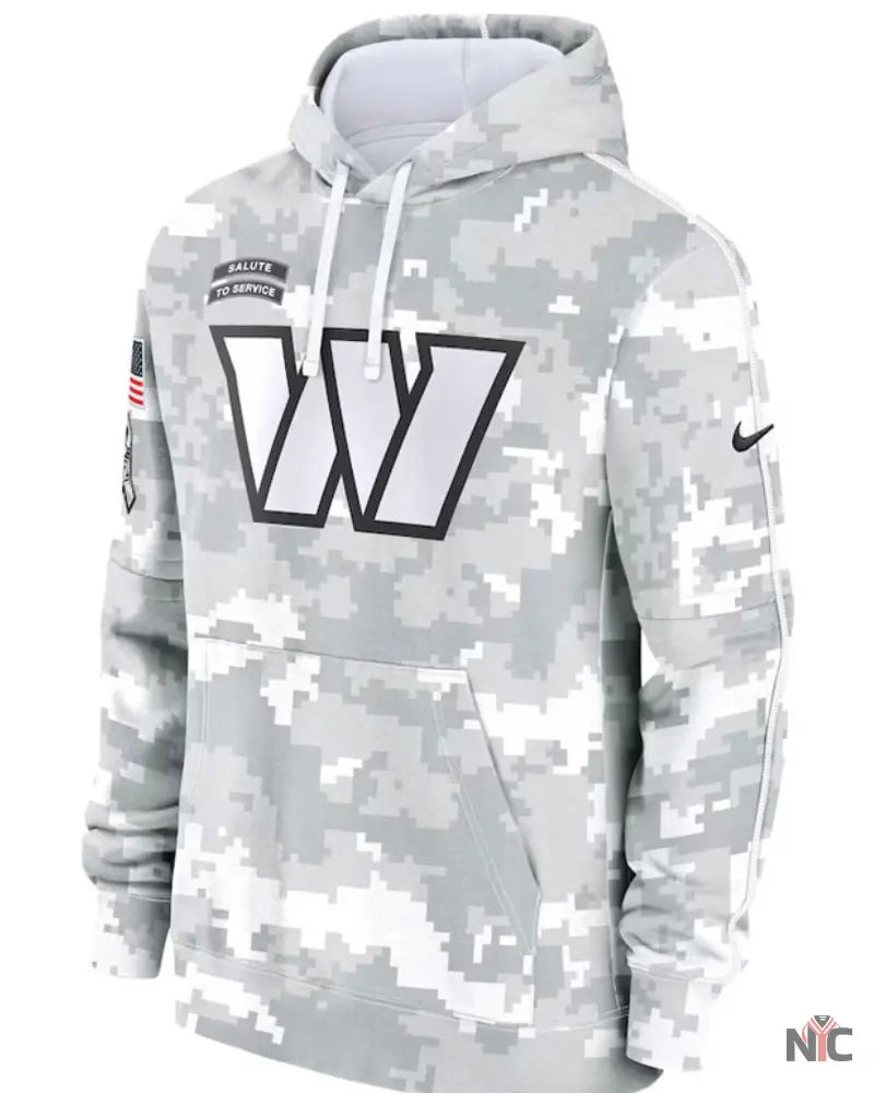 Washington Commanders Inspired Salute To Service Camo 2024 Hoodie