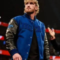 WWE Logan Paul Blue And Black Varsity Jacket